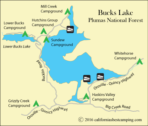 Bucks Lake Camping Reservations Map