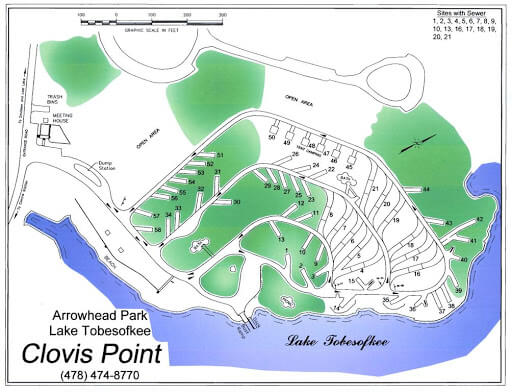 Lake Arrowhead Campground Map