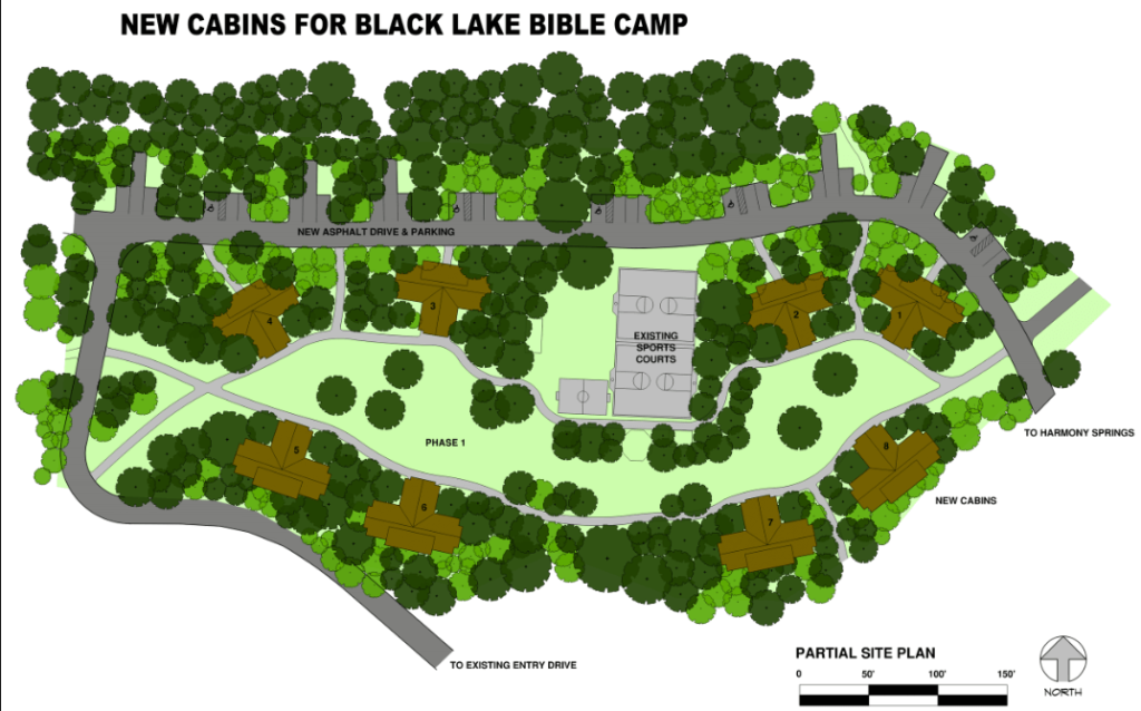 Black Lake Bible Camping Map