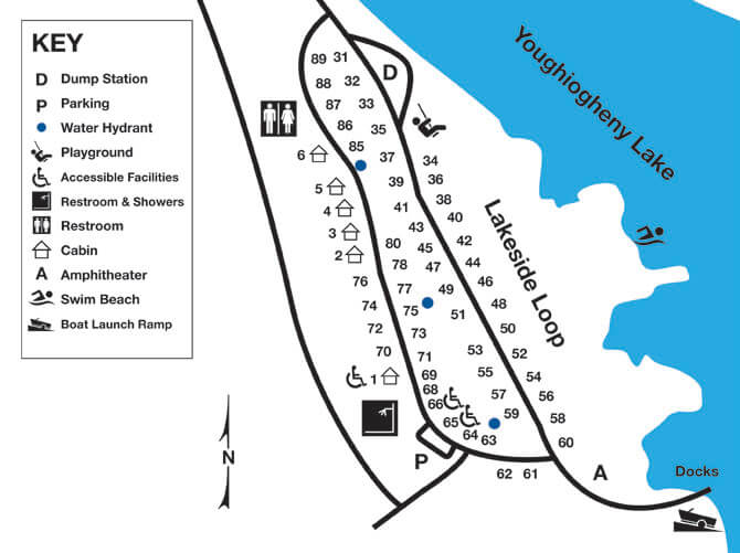 Laurel Lake Camping Map