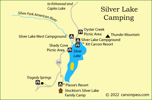 Silver Lake Camping Map