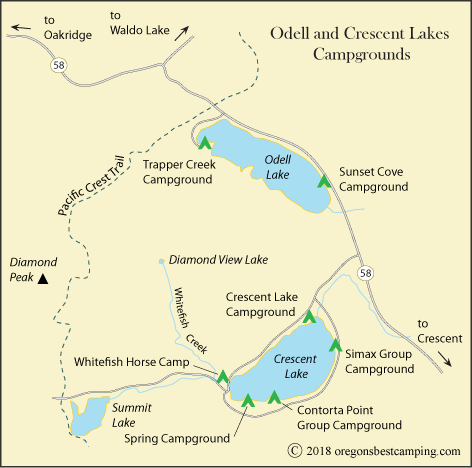 Camping Crescent Lake Campground Map