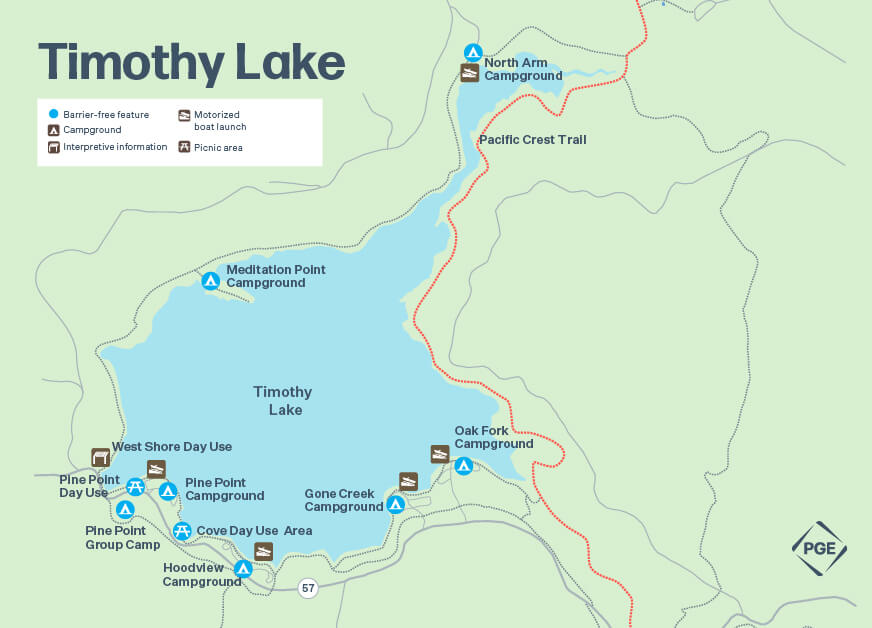 Timothy Lake Camping Reservations Map
